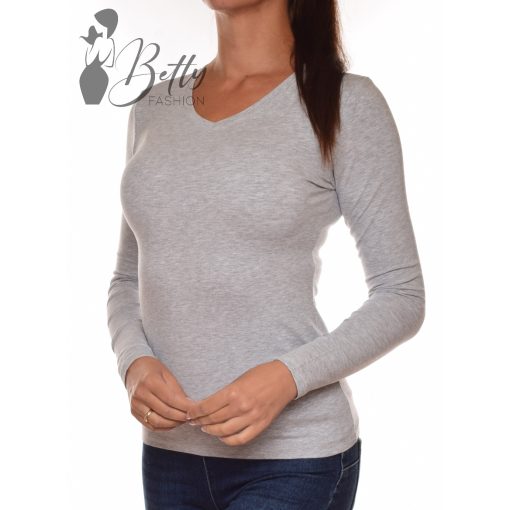 Szürke színű, V-nyakú felső  S, M, L, XL, 2XL