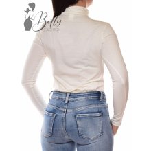 Fehér színű, garbós nyakú felső  S, M, L, XL, 2XL