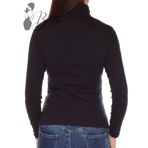 Fekete színű, garbós nyakú felső  S, M, L, XL, 2XL