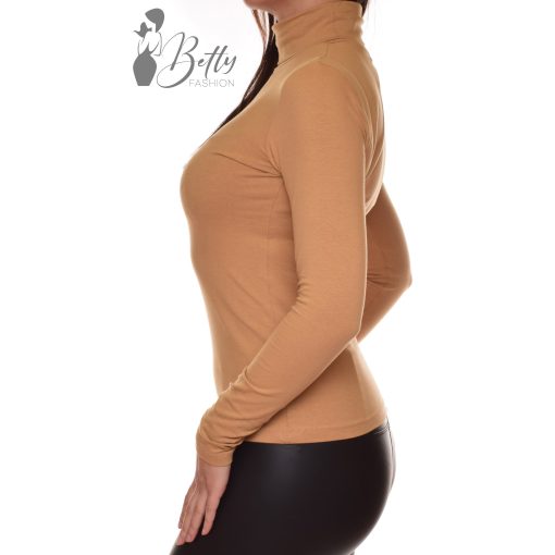 Cappuccino színű, garbós nyakú felső  S, M, L, XL, 2XL
