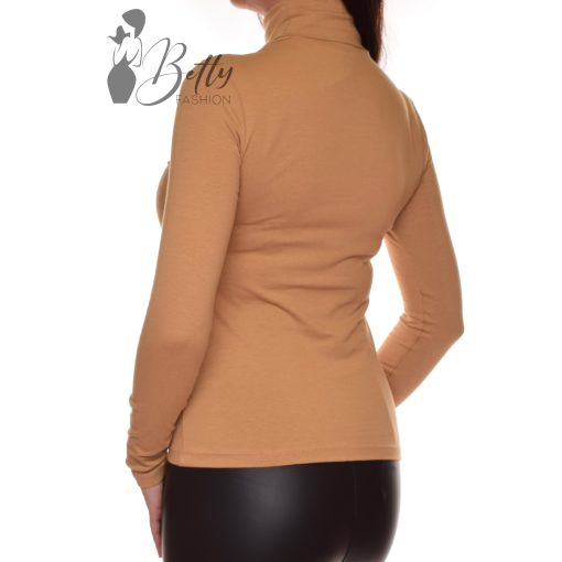 Cappuccino színű, garbós nyakú felső  S, M, L, XL, 2XL