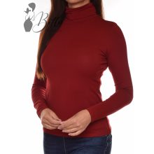 Bordó színű, garbós nyakú felső  S, M, L, XL, 2XL