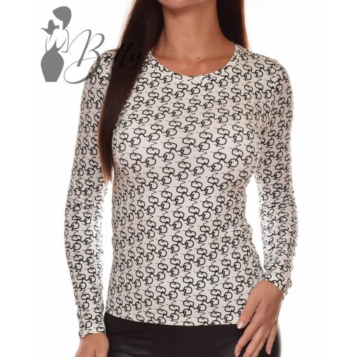 Betűmintás, kerek nyakú felső  S, M, L, XL, 2XL