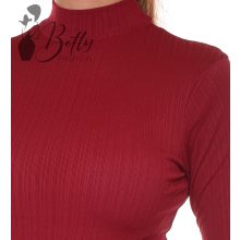 Anyagában csíkozott,  félgarbós nyakú felső  S, M, L, XL, 2XL