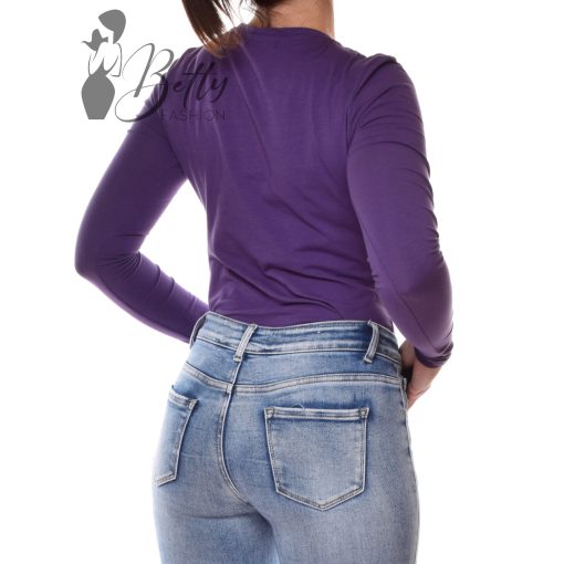 Sötétlila színű, V-nyakú felső  XS, S, M, L, XL