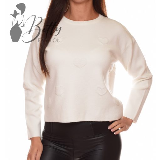 White Top with Jewelry Embellishment S/M