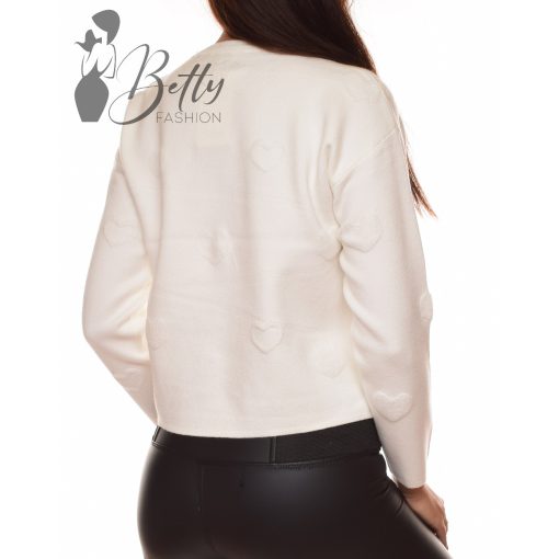 White Top with Jewelry Embellishment S/M