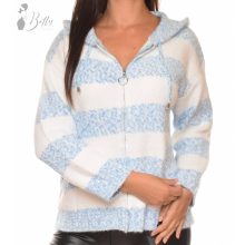 Csíkos, kötött, meleg pulóver S/M, L/XL