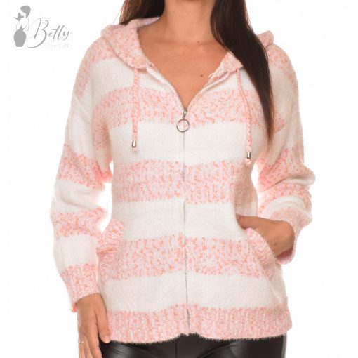 Csíkos, kötött, meleg pulóver S/M, L/XL