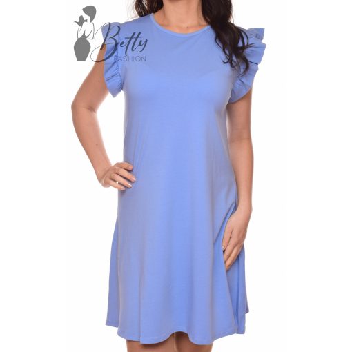 Egyszínű, fodros ujjú ruha S, M, L, XL