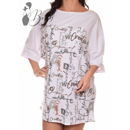 Feliratos, denevérujjú tunika L-XL-XXL