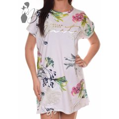 Virágmintás, alul összehúzható, laza ruha L-XL