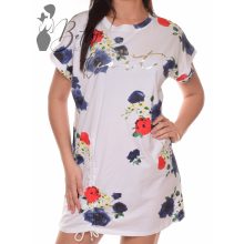 Virágmintás, alul összehúzható, laza ruha L-XL