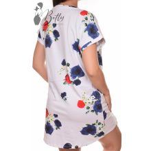 Virágmintás, alul összehúzható, laza ruha L-XL