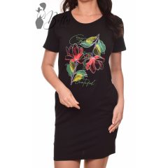Virágmintás, zsebes ruha S/M, L/XL