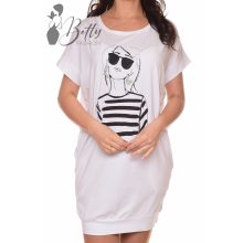 Női alak mintás, zsebes, laza fazonú ruha S/M, L/XL