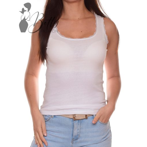 White Top with Jewelry Embellishment S/M