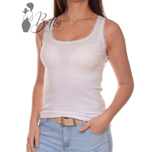 White Top with Jewelry Embellishment S/M