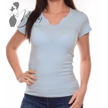 Világoskék, nyakánál gombdíszes felső S, M, L, XL 