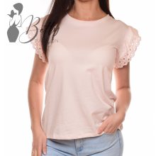 Barack színű, madeirás és fodros ujjú felső S, M, L, XL 