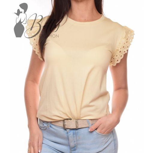 White Top with Jewelry Embellishment S/M