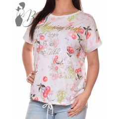 White Top with Jewelry Embellishment S/M