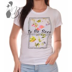 Virágmintás, rövid ujjú pamut felső S, M, L, XL