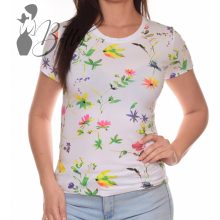Virágmintás, rövid ujjú pamut felső S, M, L, XL