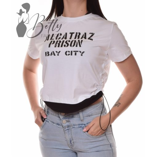 White Top with Jewelry Embellishment S/M