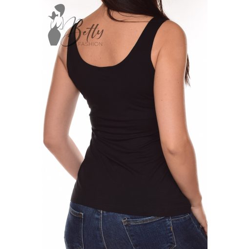 Fekete színű, mellnél dupla anyagú atléta M, L, XL, 2XL, 3XL