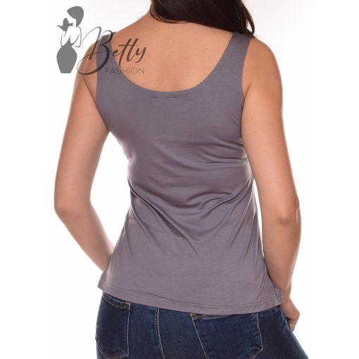 Sötétszürke színű, mellnél dupla anyagú atléta M, L, XL, 2XL, 3XL