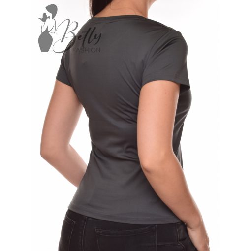 Szürke színű, selymes anyagú felső S, M, L, XL 