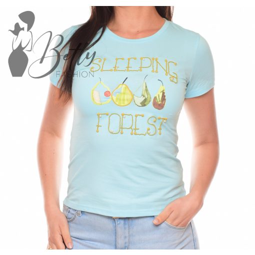 Körte mintás, rövid ujjú pamut felső S, M, L, XL