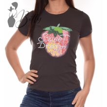 Eper mintás, rövid ujjú pamut felső S, M, L, XL