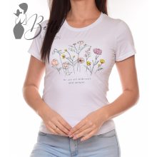 Virágmintás, rövid ujjú pamut felső S, M, L, XL