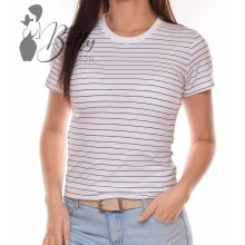 Csíkos, rövid ujjú pamut felső S, M, L, XL