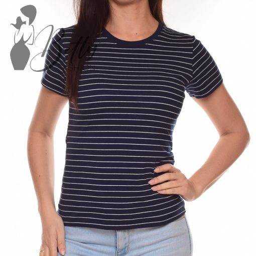 Csíkos, rövid ujjú pamut felső S, M, L, XL