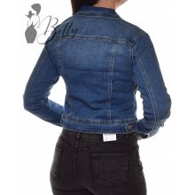 Kék színű, koptatott farmerkabát XS, S, M, L, XL, 2XL 