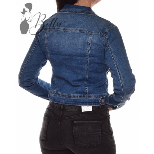 Kék színű, koptatott farmerkabát XS, S, M, L, XL, 2XL 