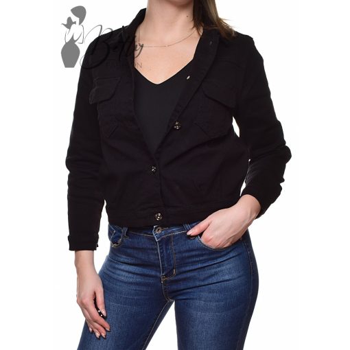 Fekete színű farmerkabát XS, S, M, L, XL 