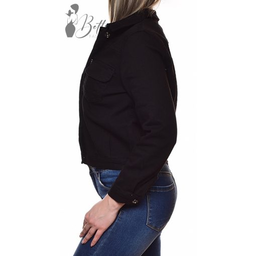 Fekete színű farmerkabát XS, S, M, L, XL 