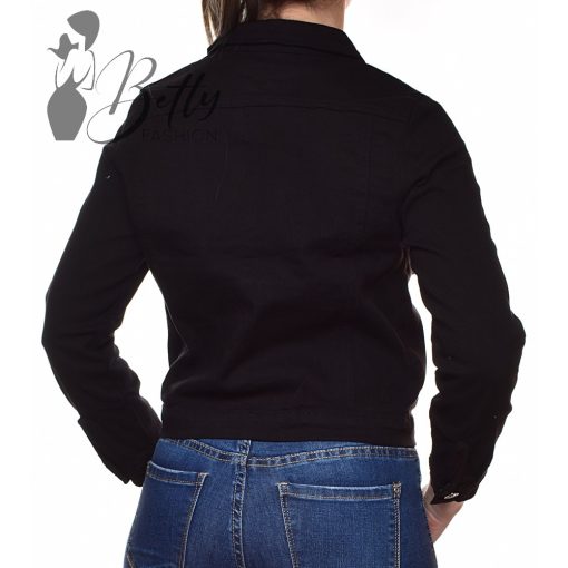 Fekete színű farmerkabát XS, S, M, L, XL 