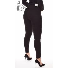 Fekete színű, gumis derekú, push-up nadrág XS-4XL