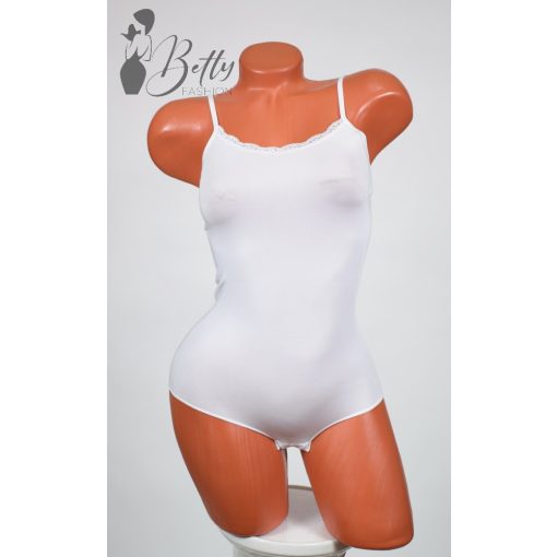 Mellnél csipkeszegélyes body S/M, L/XL