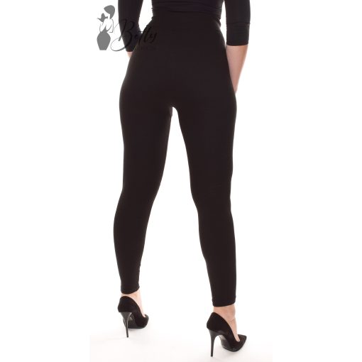 Fekete színű, polárbélelt legging L-XL