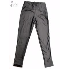 Fekete műbőr legging XL/2XL