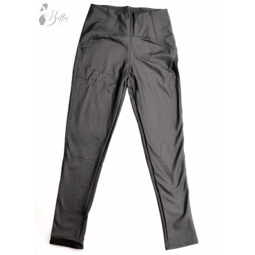 Fekete műbőr legging XL/2XL