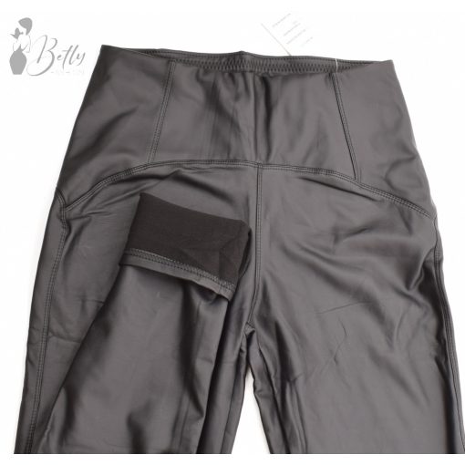 Fekete műbőr legging XL/2XL