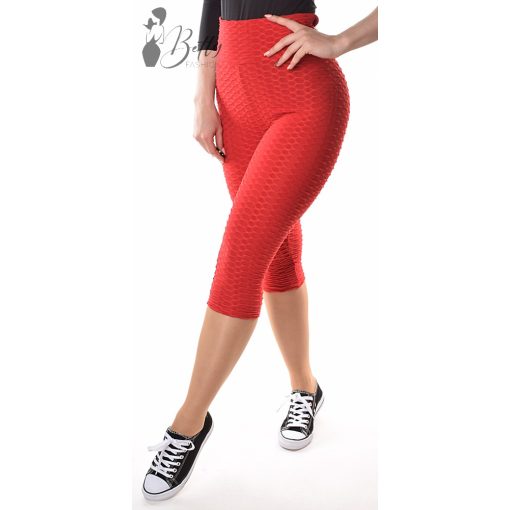 Popsi kiemelős, anyagában mintás térdleggings S/M 