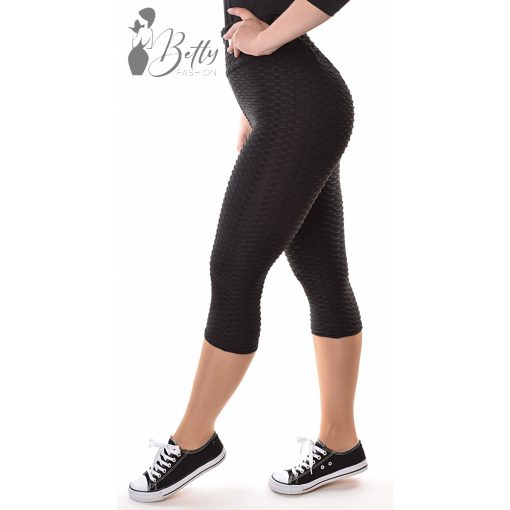 Popsi kiemelős, anyagában mintás térdleggings S/M 